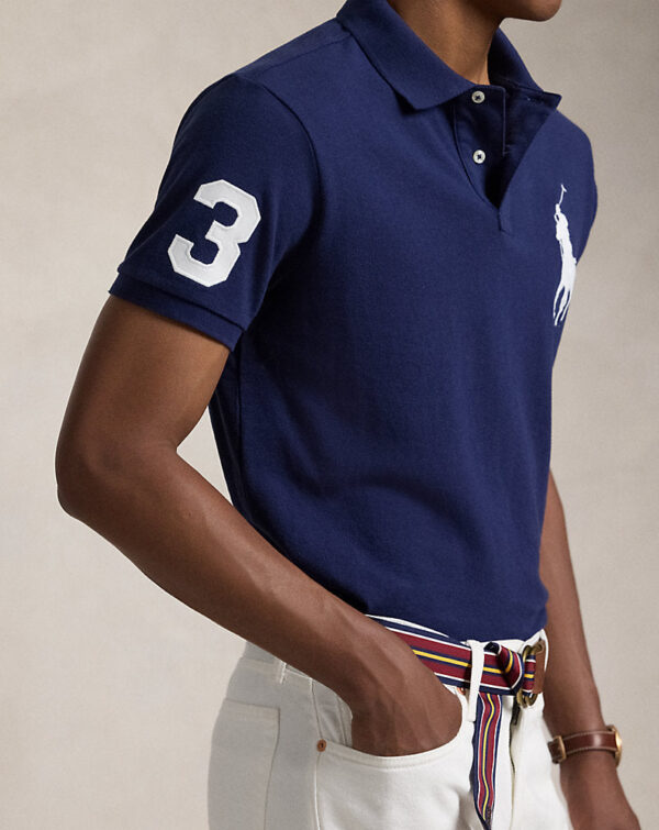 Custom Slim Fit Mesh Polo - Image 4