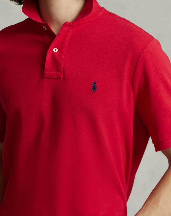 Slim Fit Mesh Polo Shirt - Image 4