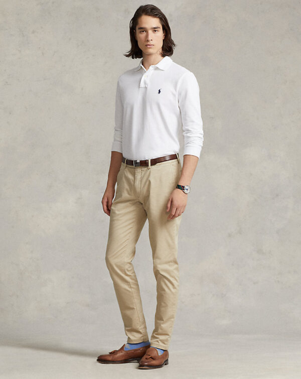 Camisa polo de malha slim fit personalizada - Image 2