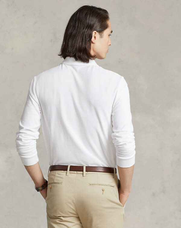 Camisa polo de malha slim fit personalizada - Image 3