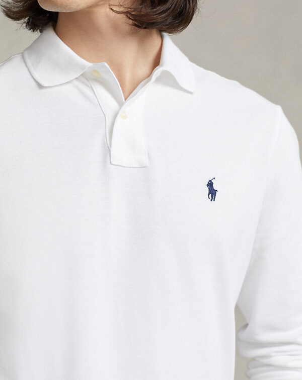 Camisa polo de malha slim fit personalizada - Image 4