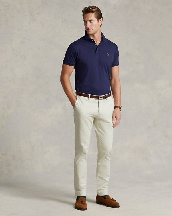 Camisa polo personalizada de algodão macio com corte slim fit - Image 2