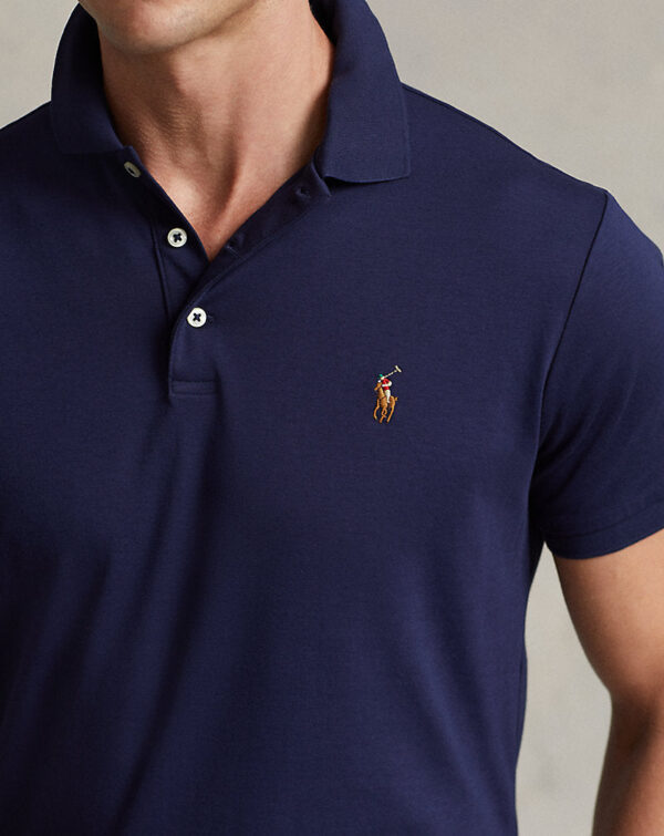 Camisa polo personalizada de algodão macio com corte slim fit - Image 4