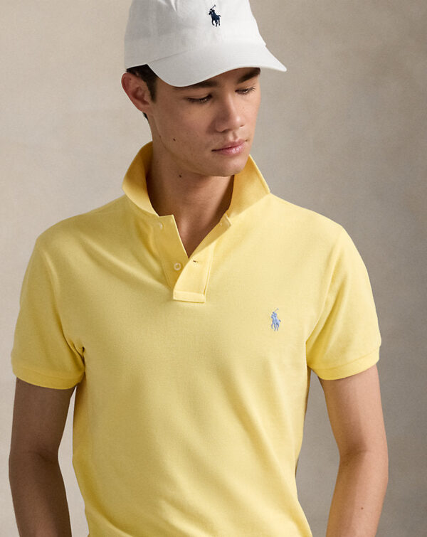 Slim Fit Mesh Polo Shirt - Image 4