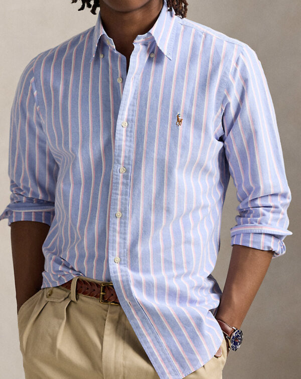 Camisa Oxford listrada com ajuste personalizado - Image 4
