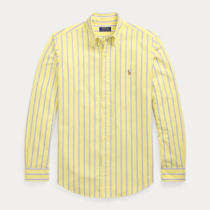 Camisa Oxford listrada com ajuste personalizado