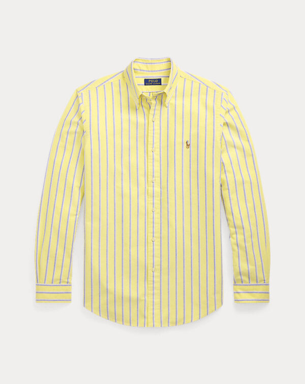 Camisa Oxford listrada com ajuste personalizado