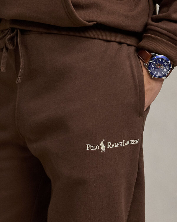 Calça de corrida de lã com logotipo e ajuste relaxado - Image 4