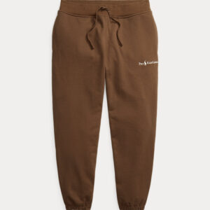 Calça de corrida de lã com logotipo e ajuste relaxado