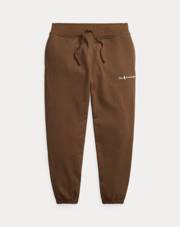 Calça de corrida de lã com logotipo e ajuste relaxado