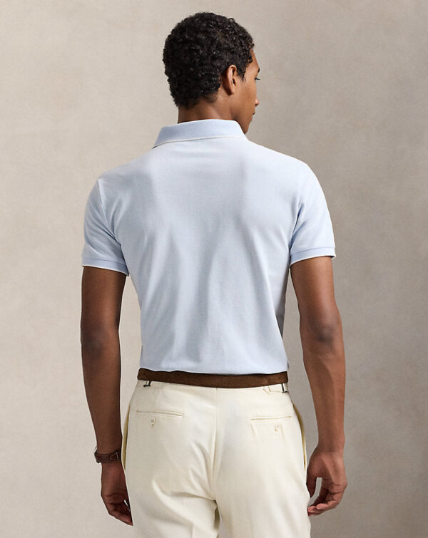 Polo de malha Oxford elástica com ajuste fino personalizado - Image 3