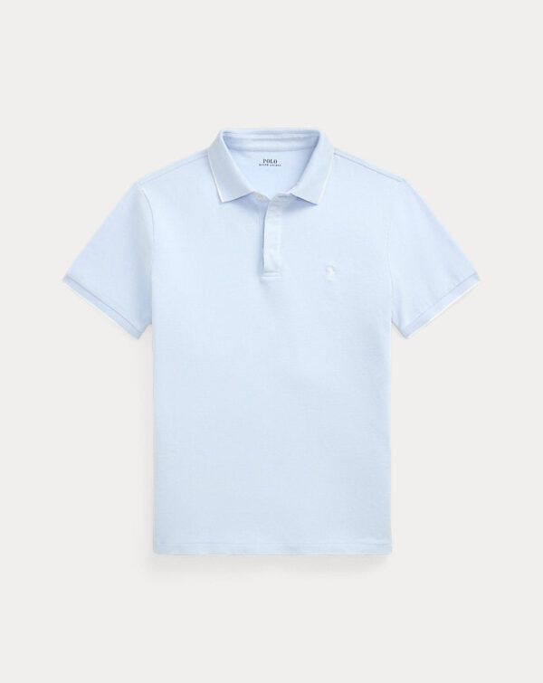 Polo de malha Oxford elástica com ajuste fino personalizado