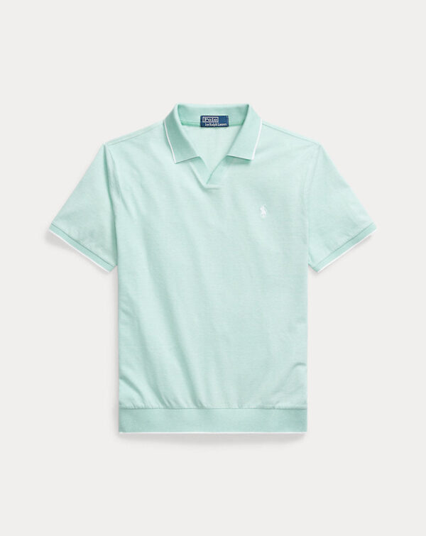 Camisa polo de malha jacquard