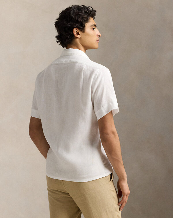 Camisa de acampamento de linho com corte clássico - Image 3