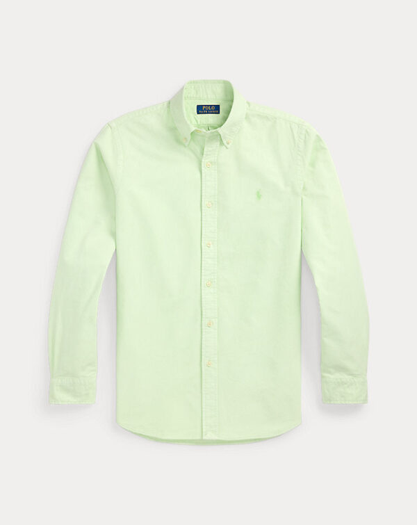 Camisa Oxford personalizada com tingimento mineral