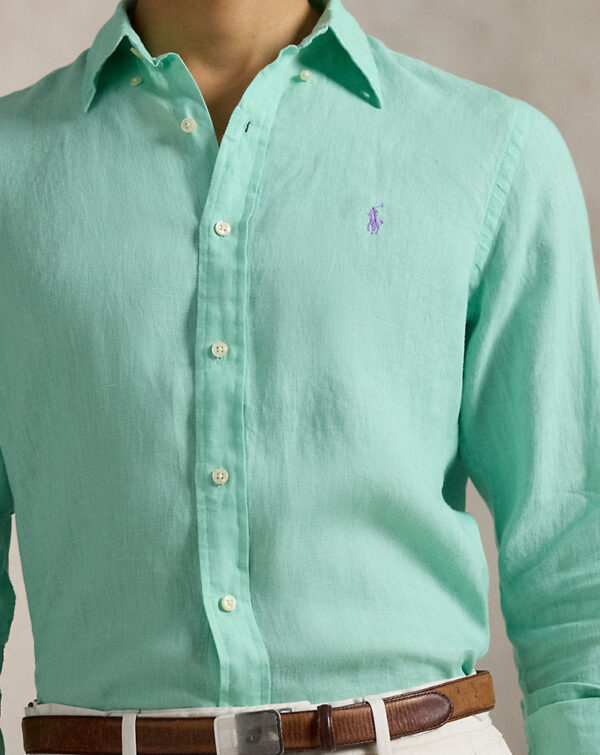 Camisa de linho slim fit - Image 4