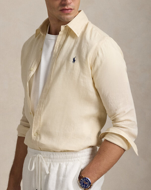 Camisa de linho slim fit - Image 4