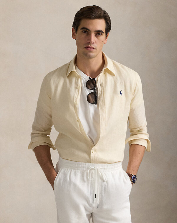 Camisa de linho slim fit - Image 5
