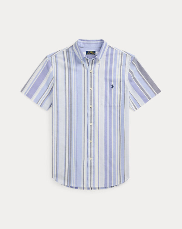 Camisa Oxford listrada com ajuste personalizado