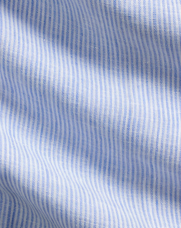 Camisa de linho listrada com ajuste personalizado - Image 5