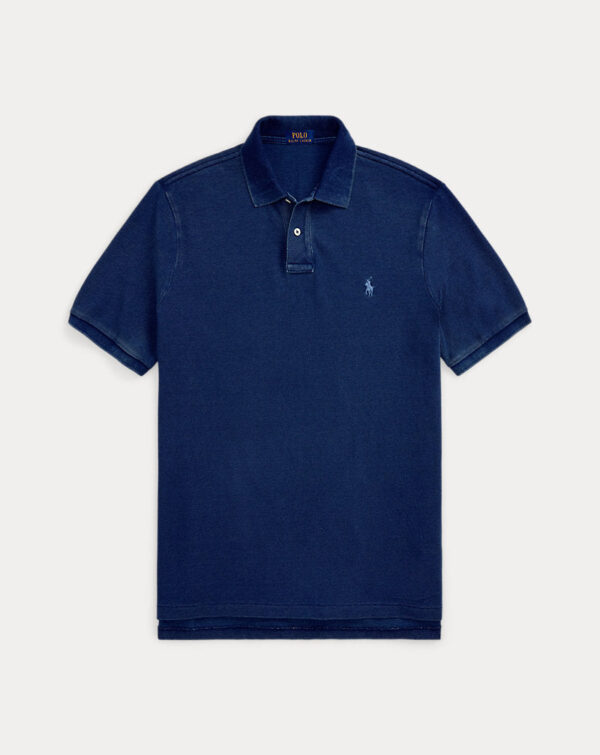 Classic Fit Indigo Mesh Polo Shirt
