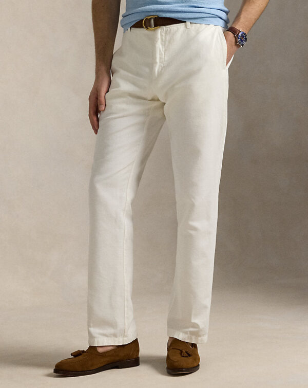 Calça de terno de algodão e linho Slub - Image 2
