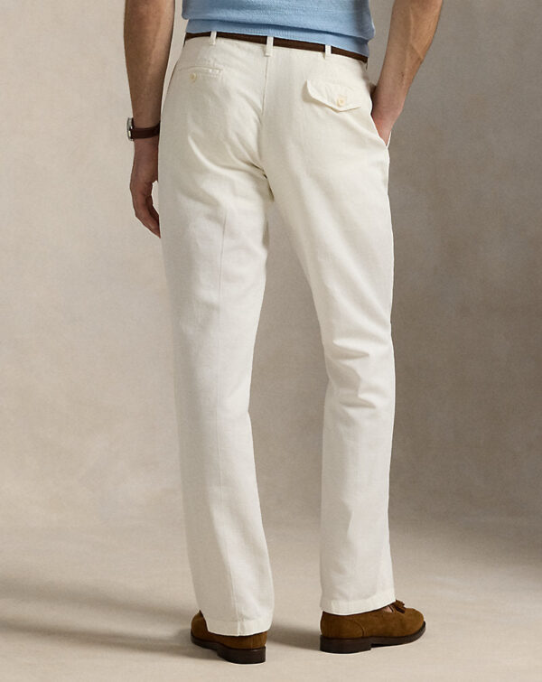 Calça de terno de algodão e linho Slub - Image 3