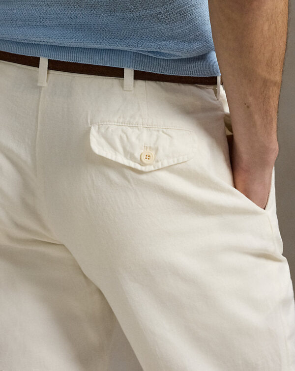 Calça de terno de algodão e linho Slub - Image 4