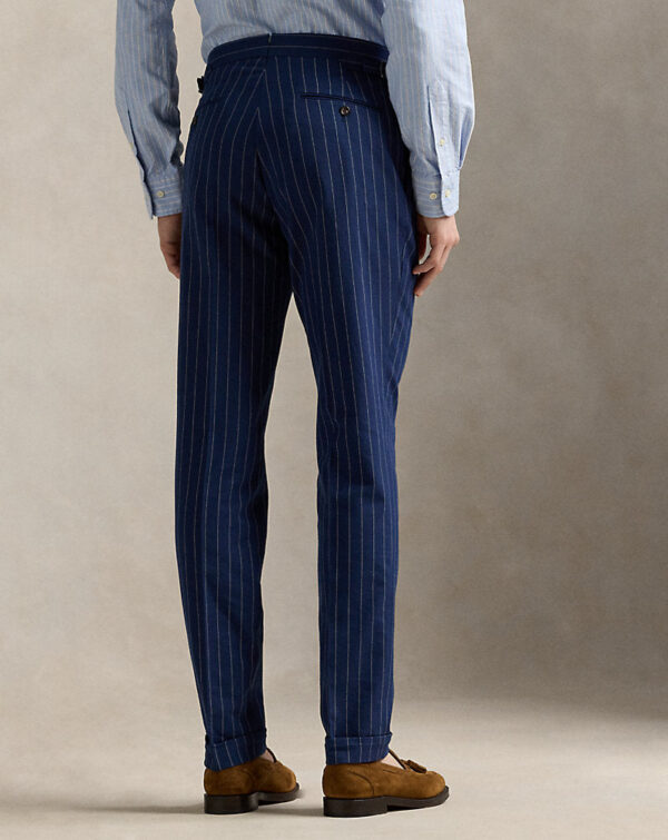 Calça de terno plissada com listras e cordas - Image 3