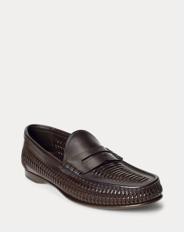 Chalmers Mocassim Penny de Couro Tecido